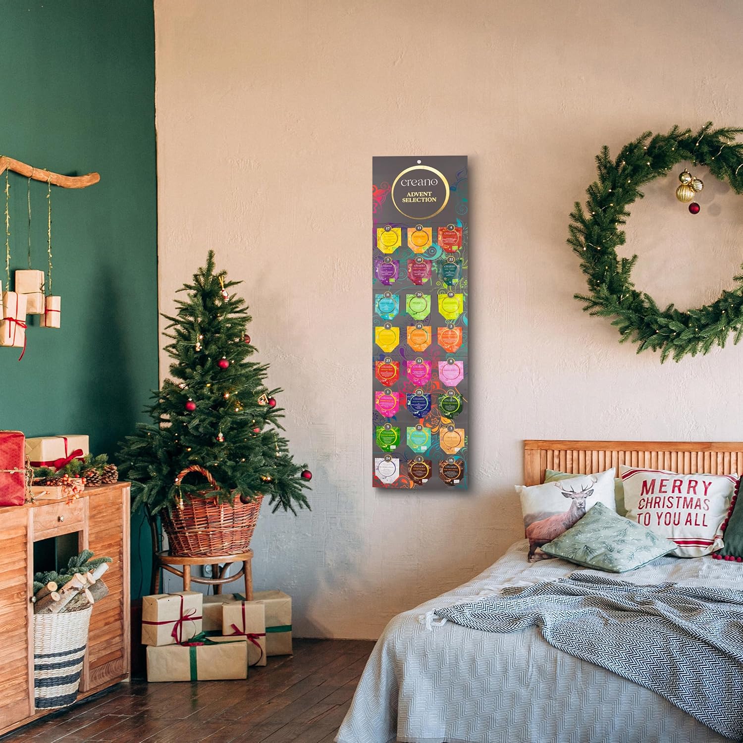 Creano Organic Advent Calendar "Classic" - Hanging Calendar - 24 Organic Tea Bags - Gift Before Christmas – Bild 6