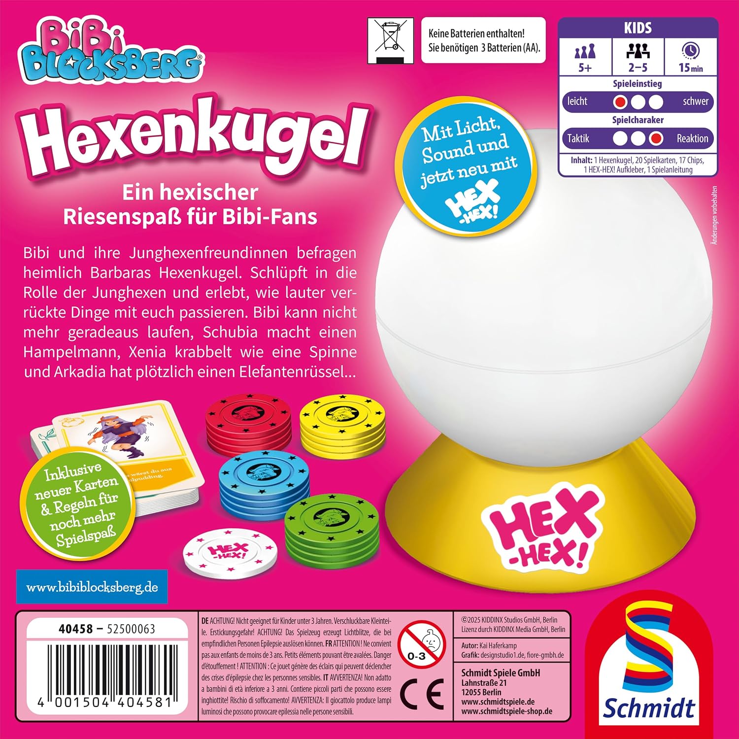 Schmidt Spiele 40458 Bibi Blocksberg Hex Ball, Game for Kids – Bild 2