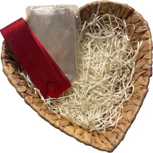 Gift Basket Set Heart Shape Gift Basket Water Hyacinth for Filling 30 cm