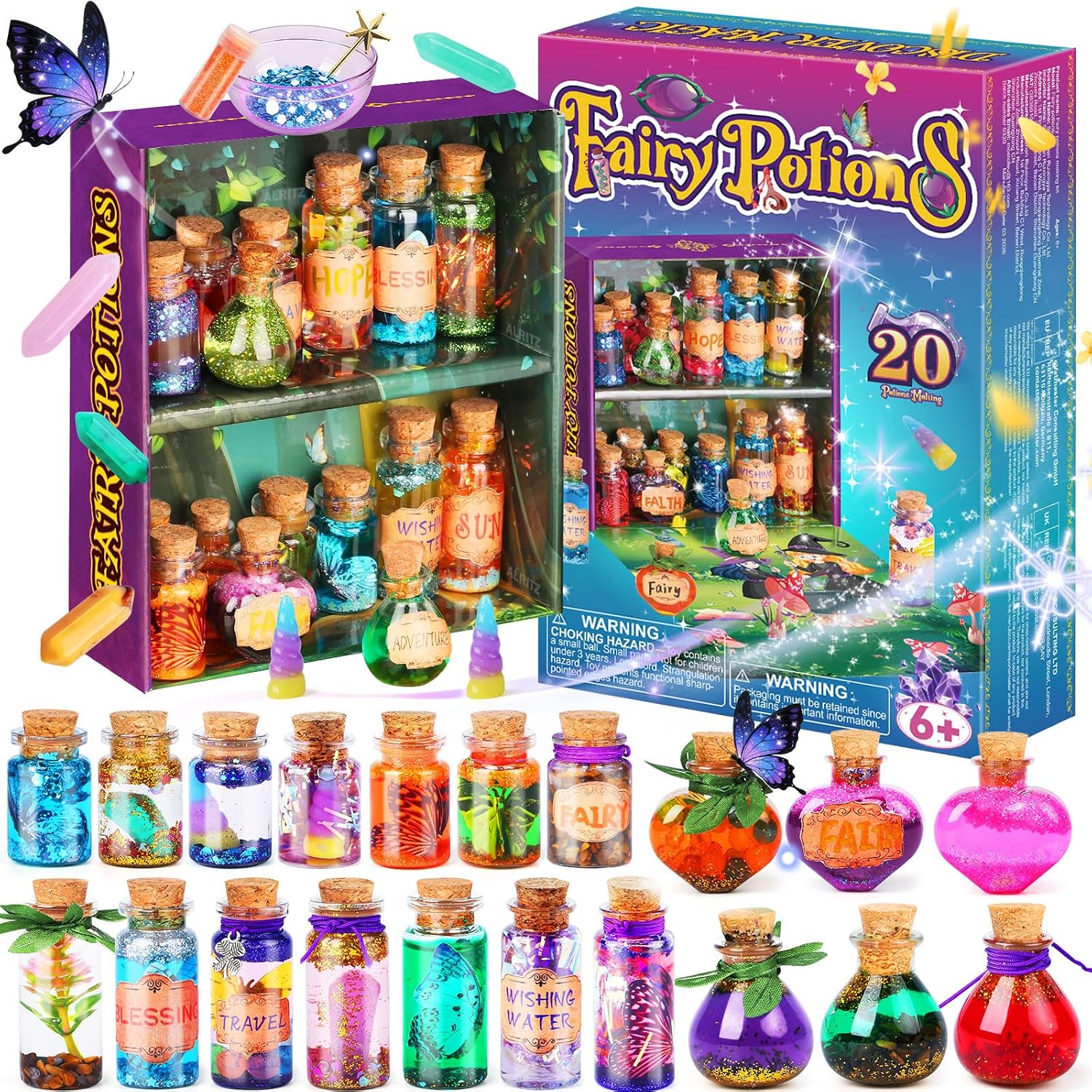 Mostof DIY Creative Gift for Children - Retro Fairy Crystal Magic Potion Kits Craft Toy for Boys & Girls Age 6 7 8 9 10