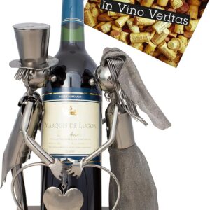 Brubaker Wine Bottle Holder Wedding Couple Bride and Groom