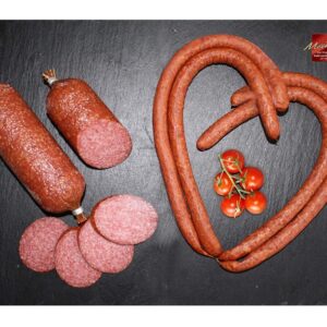 Sausage from Thuringia, Assortment with Salami, Sausage of the Meininger Traditional Meat Shop