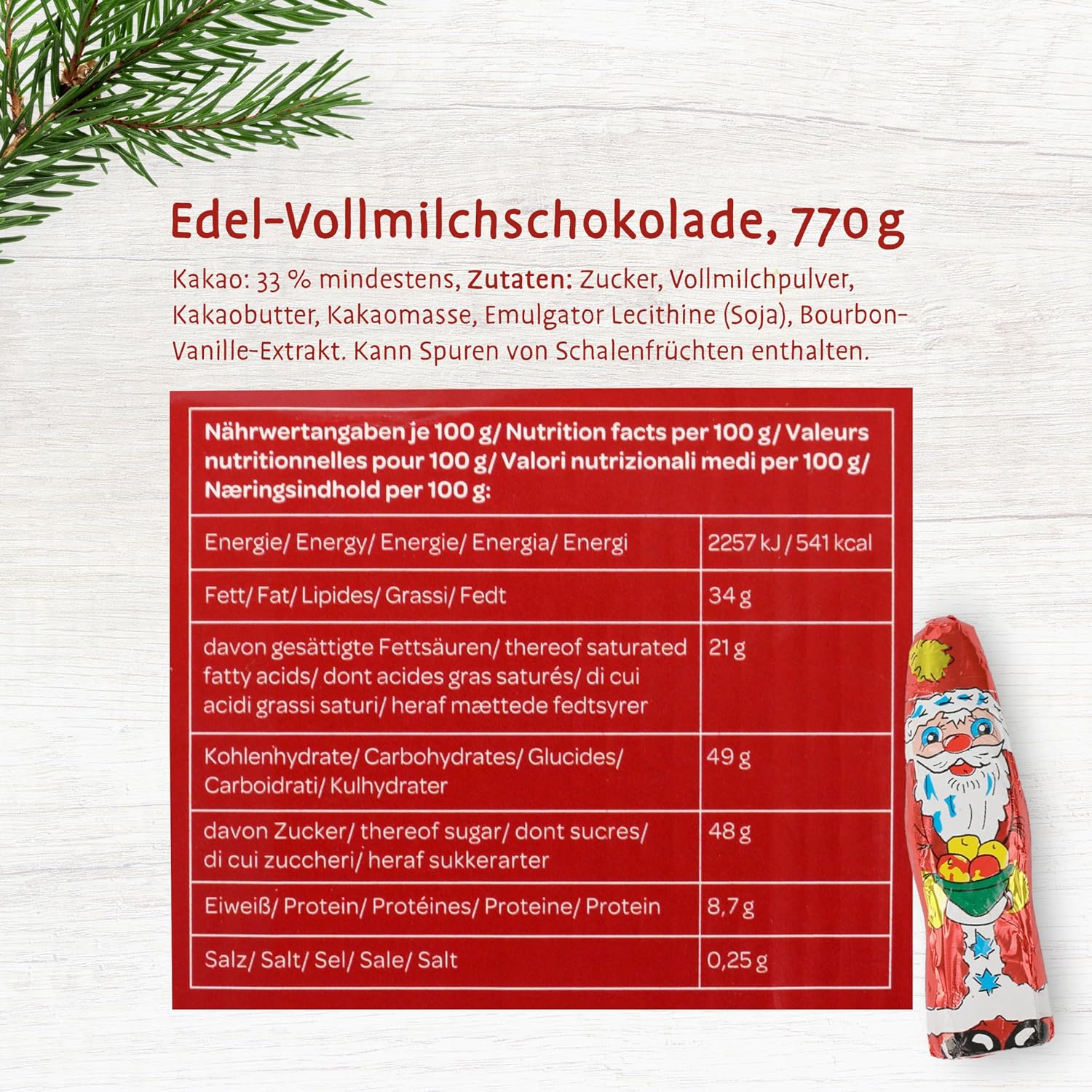 Storz Chocolate Santa Claus Value Pack - 140 Pieces of 5.5 g - Chocolate – Bild 2