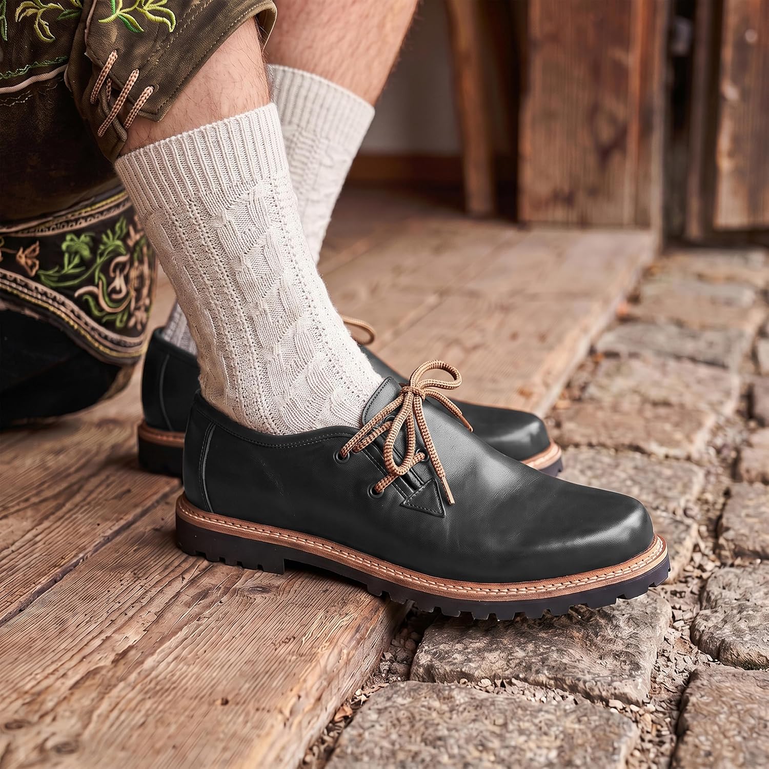 German Wear Haferlschuhe Traditional Shoes Made of Smooth Leather Original Handmade – Bild 3