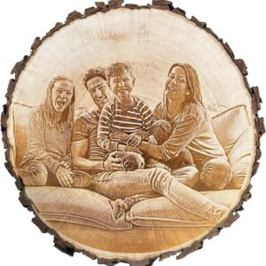 Personalised Photo Engraved Tree Slice - Custom Photo Gift