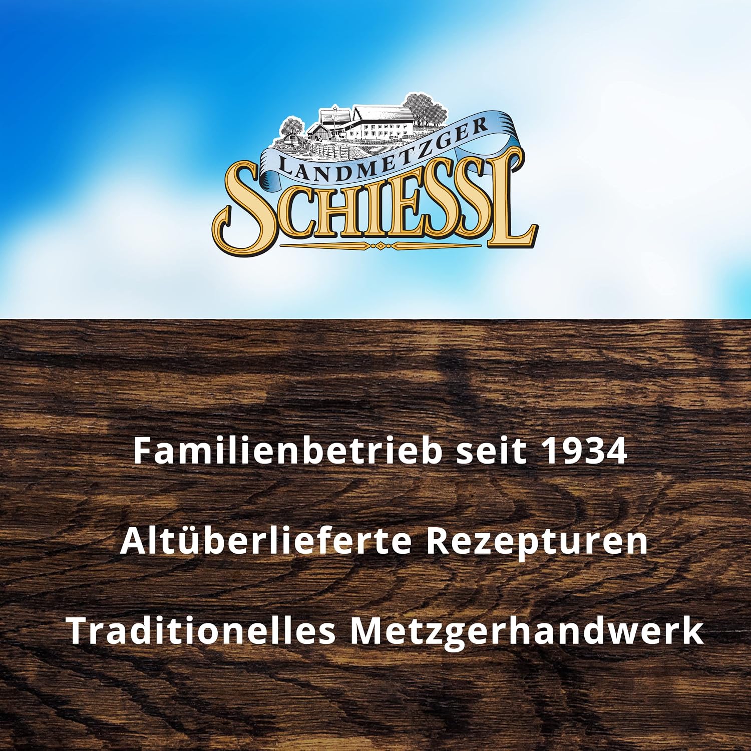 Landmetzgerei Schiessl Bayerisches Probier-Packerl 1 kg | Homemaker Sausage, Liver Cheese, Ham, Salami | Gluten Free & Lactose Free | Top Quality from Own Slaughter as Gift Set – Bild 6