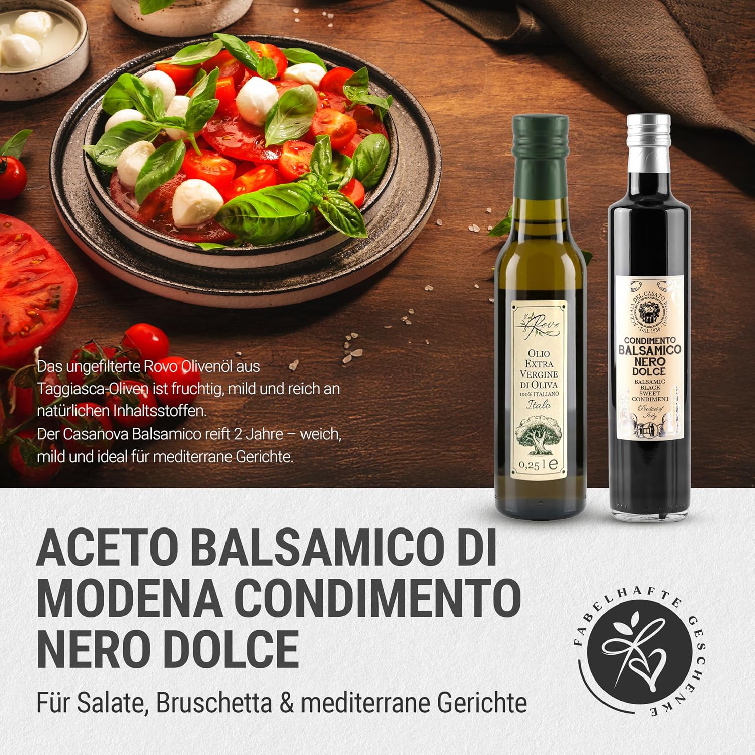 Bella Italia Gift Basket Filled with Red Wine and Italian Delicatessen - Gift Basket with Olive Oil, Aceto Balsamic, Pasta, Pesto, Tartufini, Wine Gift for Men and Women, Pasta Gift Set – Bild 6