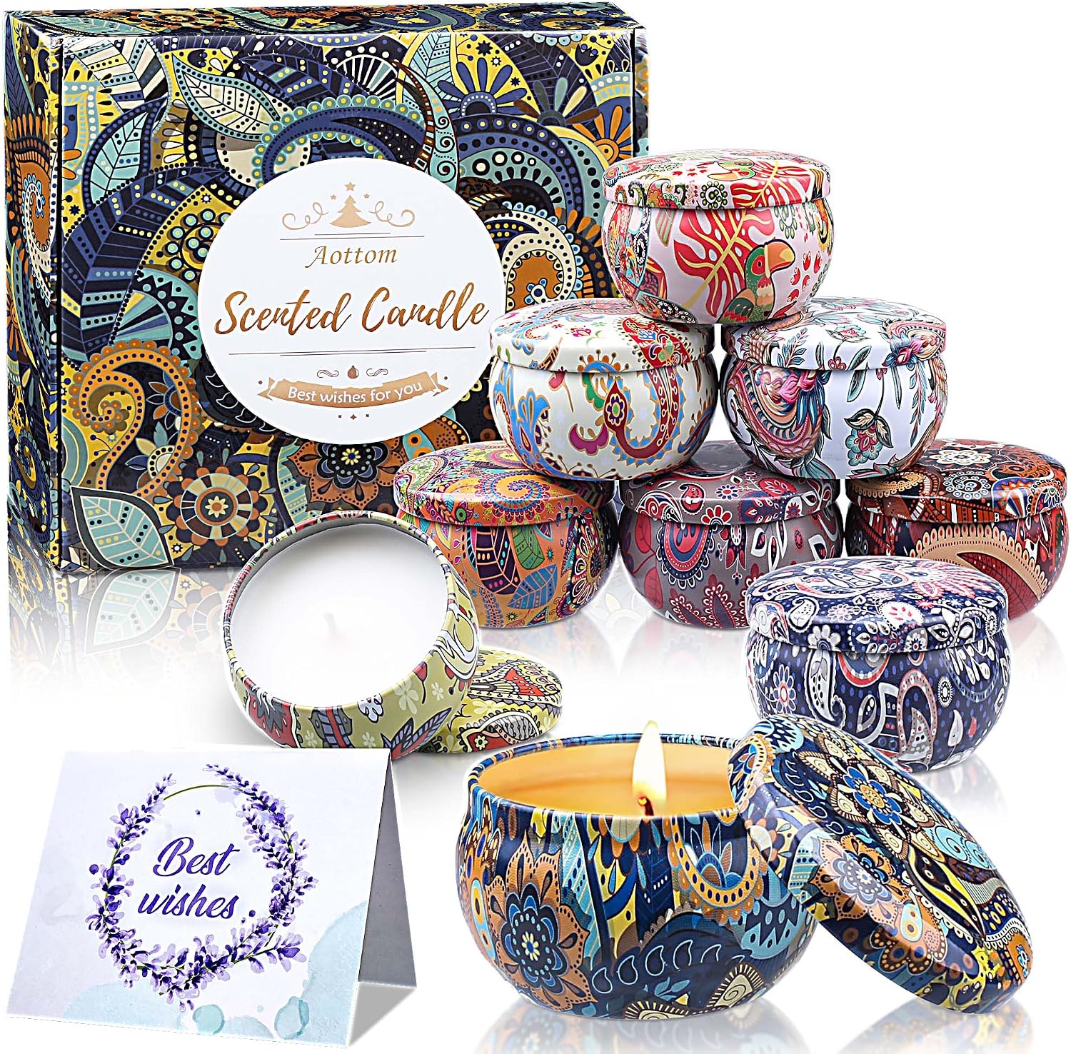 Scented Candles Gifts for Women 9 Pieces Scented Candles Gift Set