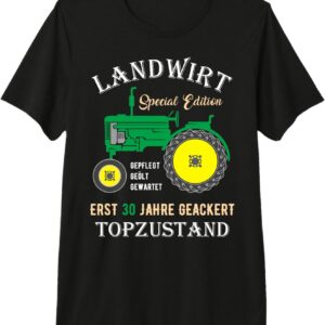 30. Geburtstag Mann Geschenk lustig Bauer Landwirt Premium T-Shirt