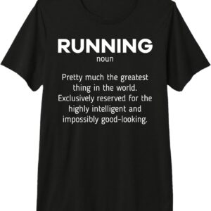 Laufen Definition Lustiges Marathon Läufer Jogger Geschenk Premium T-Shirt