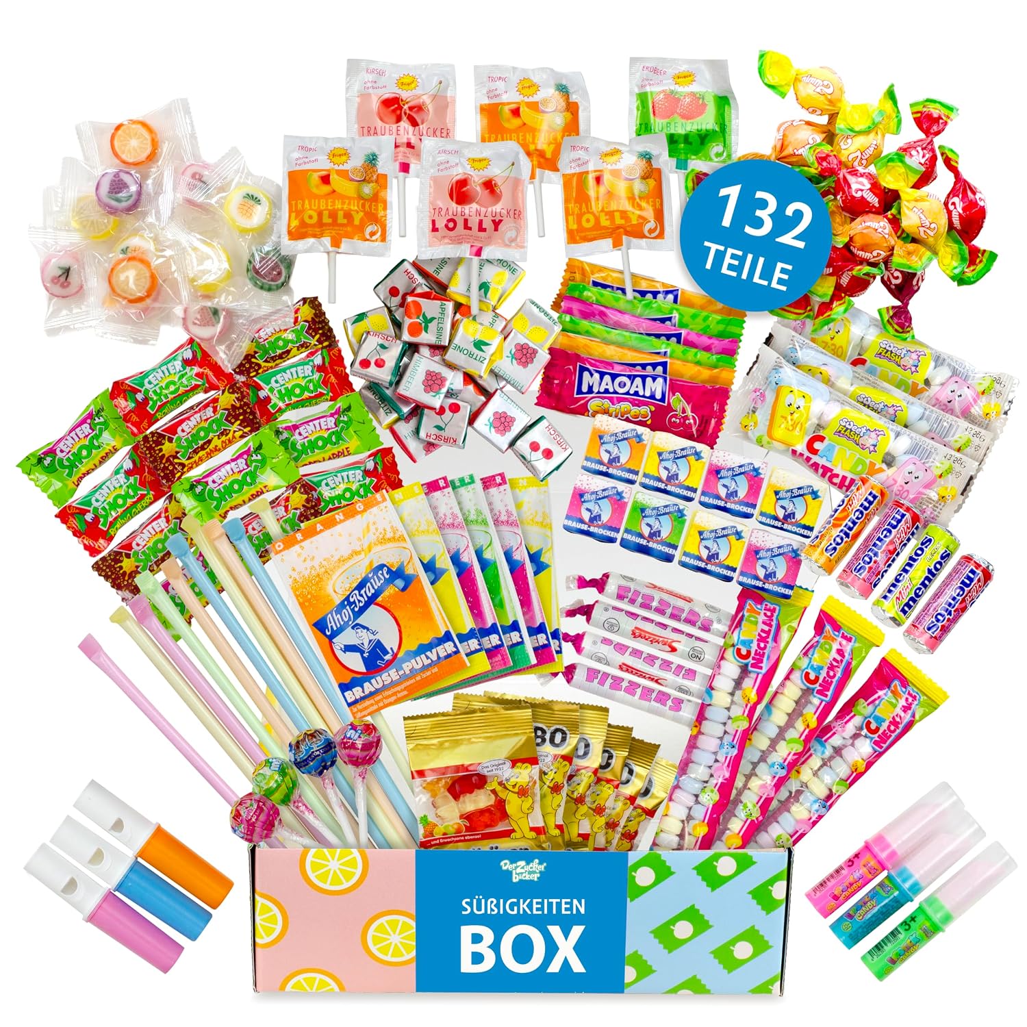 Der Zuckerbäcker Retro Mix 132 Pieces 800g Kids Candy Box