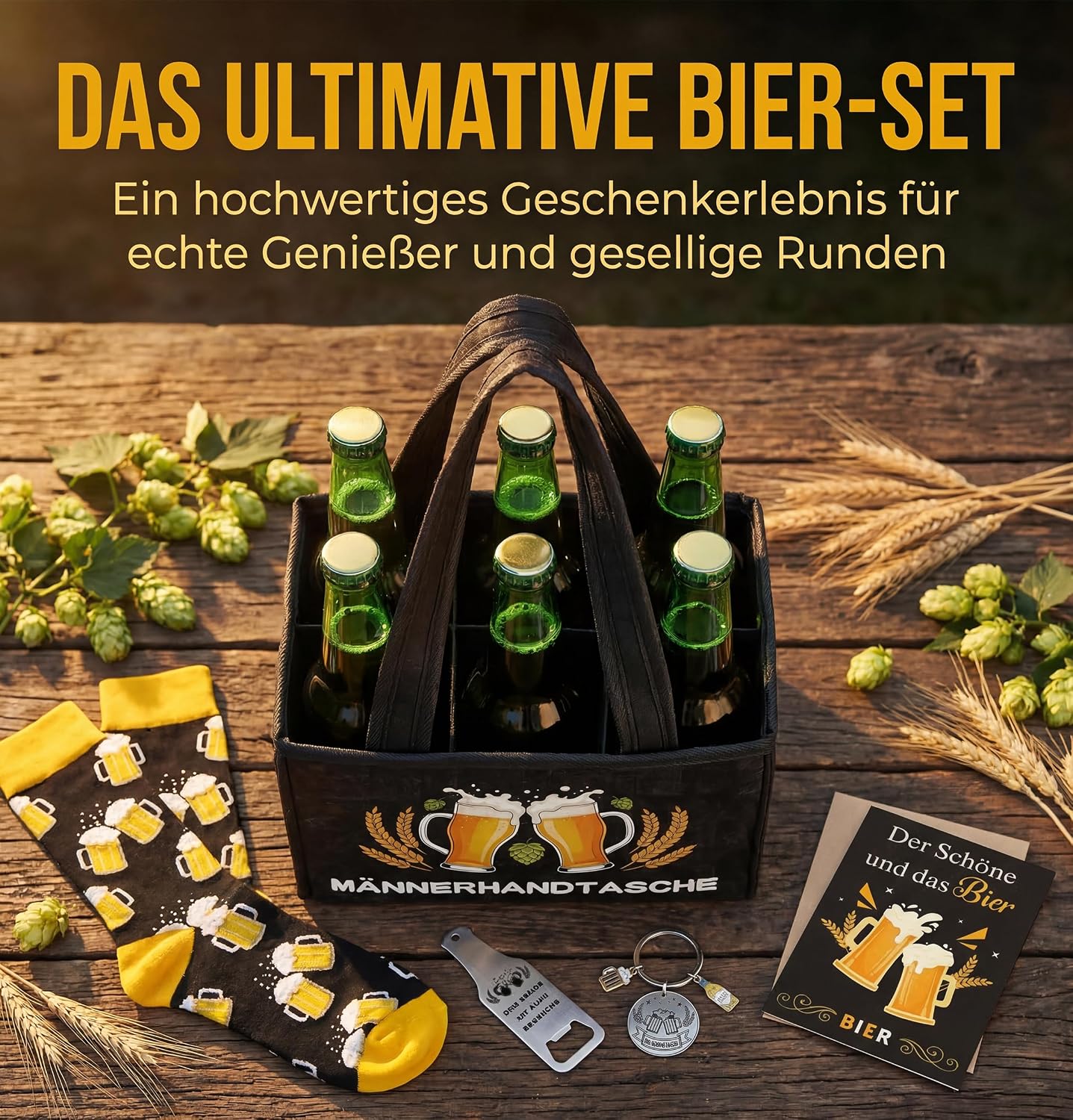 Men's Handbag Beer Gift Set, Birthday Gift for Men – Bild 3
