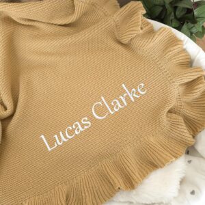 Babydecke Bestickt mit Namen 100 × 80 cm
