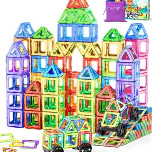 COOLJOYA Magnetic Building Blocks, Magnetic Building Blocks Toy from 2 3 4
