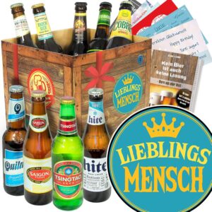 Lieblingsmensch 9-Piece Premium Beer Tasting Set – Gift Box with Beer Book