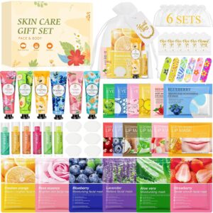 54pcs Gift Set Women Skincare Set Includes Face Masks Hand Cream