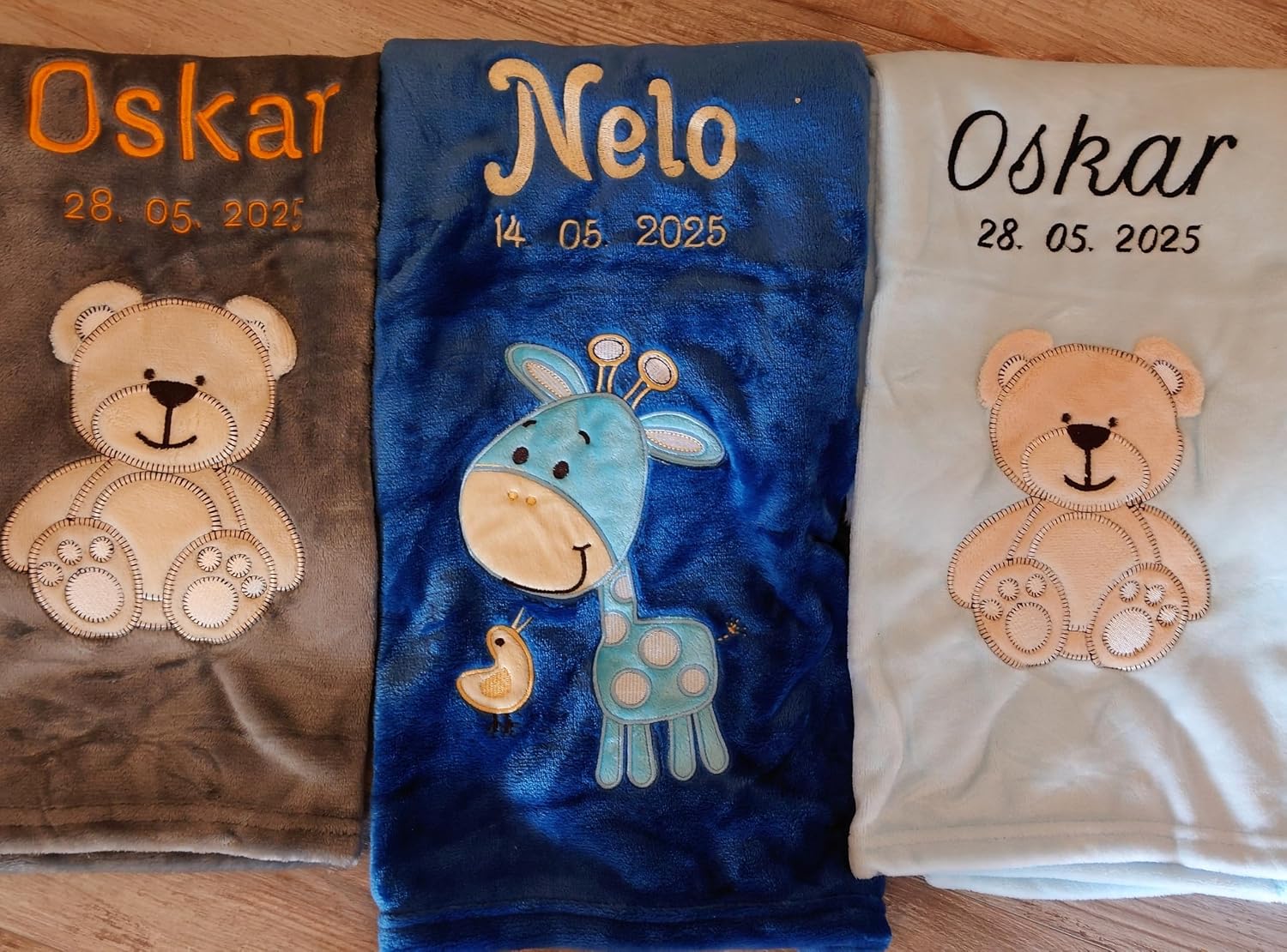 Baby Blanket with Embroidered Name + Encore, Cuddly Blanket Personalised as a Gift for Baby, Christening & Birth for Newborn Boys and Girls – Bild 9