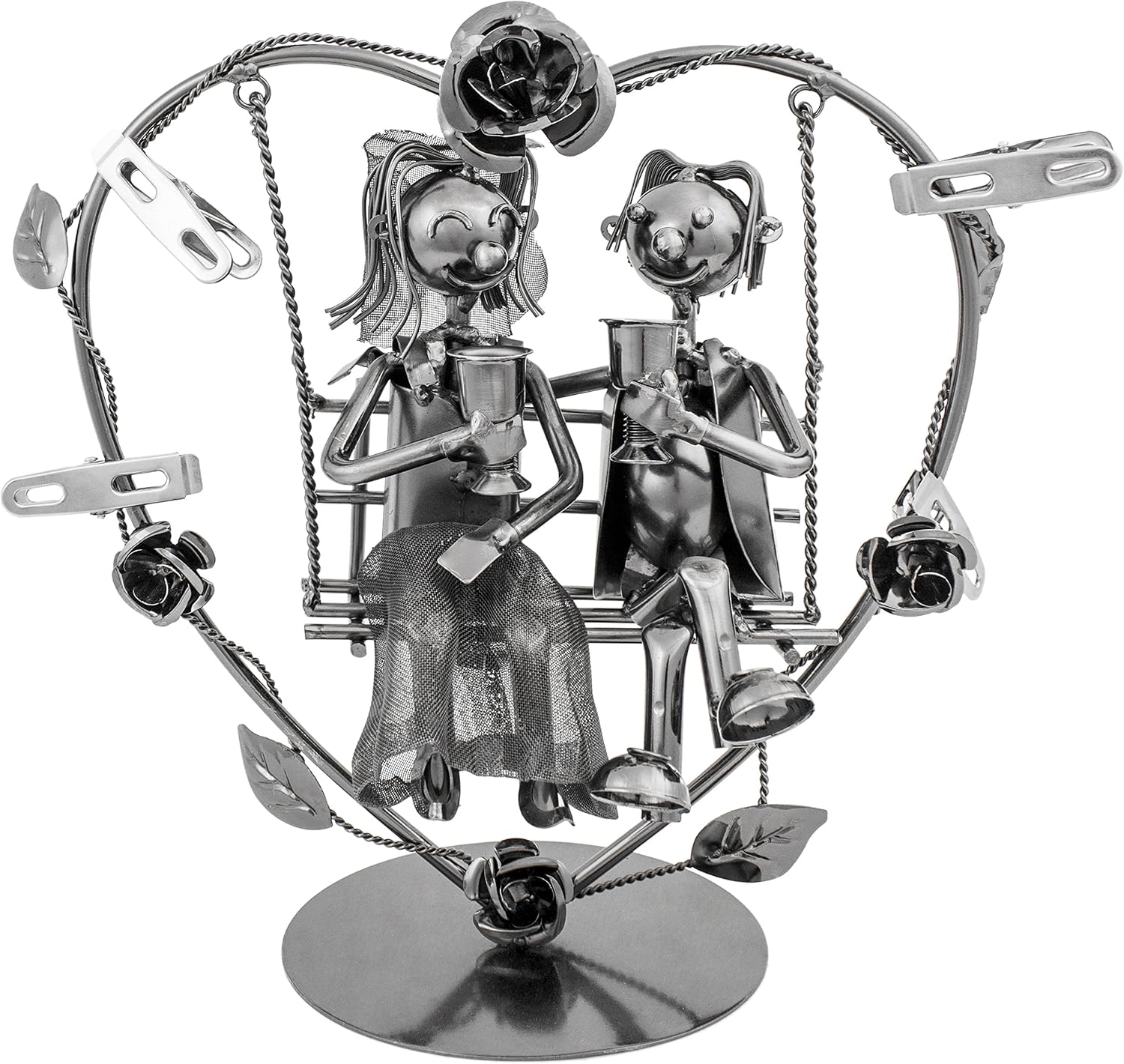 BRUBAKER Newlywed Couple on A Swing Money or Photo Holder Including Greeting Card – Bild 3