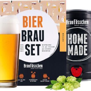 Braufaesschen Beer Brewing Set for Brewing Yourself | Light in 5L Barrel | Delicious Beer Brewed in 7 Days | Perfect Gift for Men