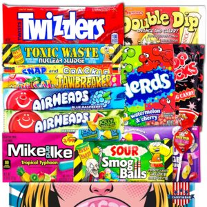 American Candy Box, Colourful USA Candy Mix for Children and Adults, American Style Gift Box with Snacks & Sweets, Candy & Bar (Sweets)