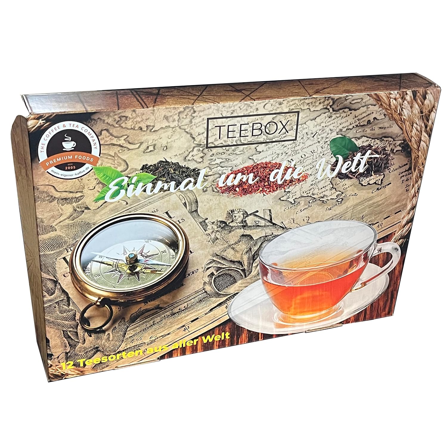 Tea sampler package "once around the world" in a noble gift package 10 x 25 g – Bild 7