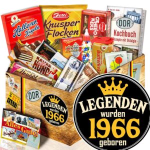 Gift Box Candy Box L with 13 Items – Original Classic & Chocolate Highlights from the East – Nostalgic Gift for Birthday Children & Vintage 1966