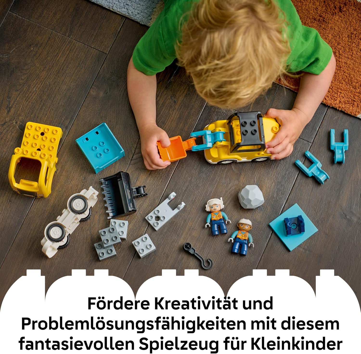 LEGO DUPLO 3 in 1 Construction Vehicles - Educational Montessori Toy for Toddlers w/ Trucks, Excavator Digger & Loader - Birthday Gift Idea for 2+ Year Old Boys & Girls - 10475 – Bild 3