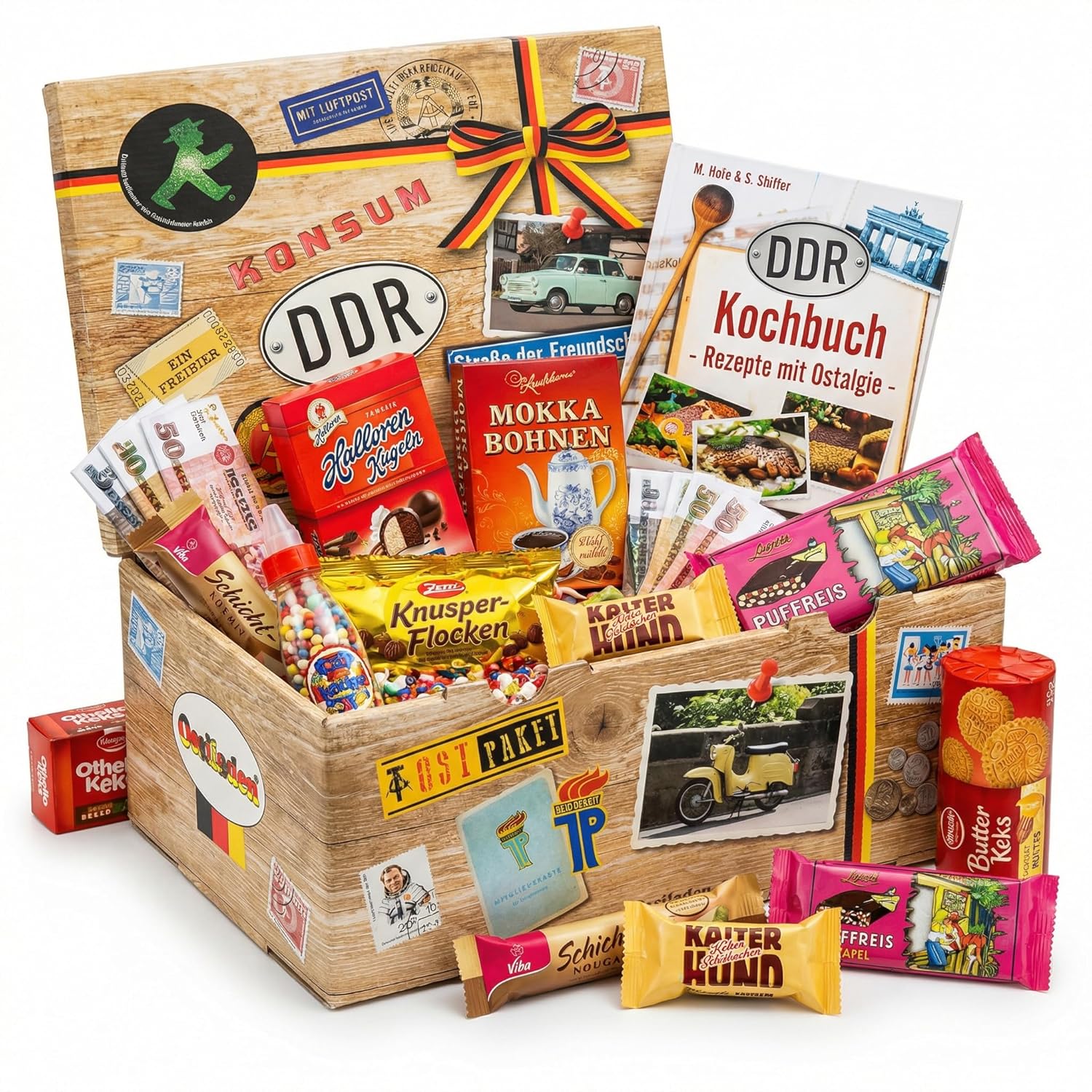 Ossi package ONostalgia sweets – DDR gift box with 13 East products