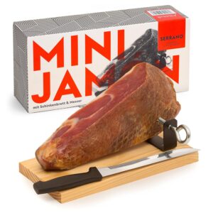 MINI-JAMON SERRANO approx. 1 kg Ham Set with Stand and Knife