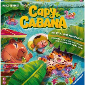 Ravensburger 24940 Capy Cabana Children's Game from 5 Years, for 1-5 People, Memory Game, Board Game for the Whole Family
