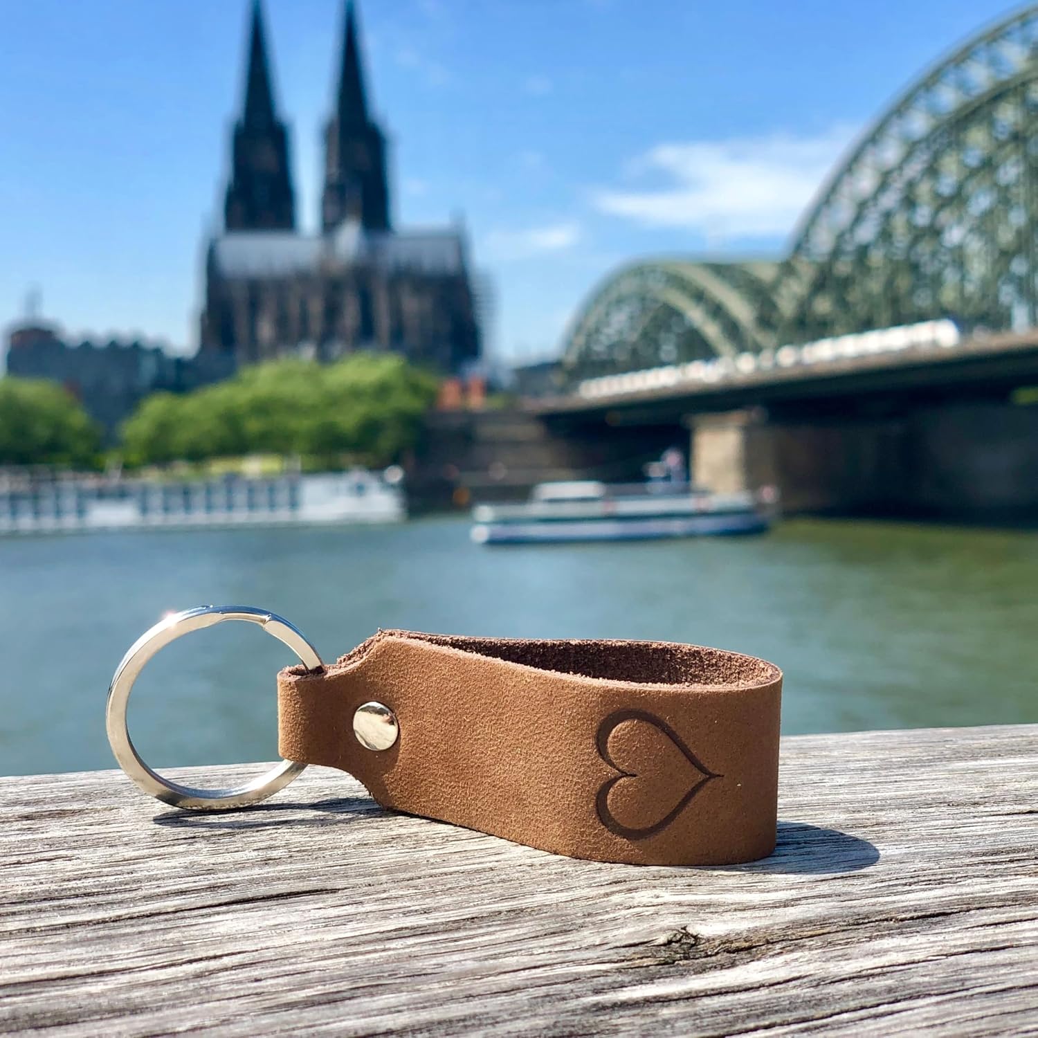 ANKERSPUNKT Heart Keyring Leather - Partner Keyring, Gift Girlfriend – Bild 2