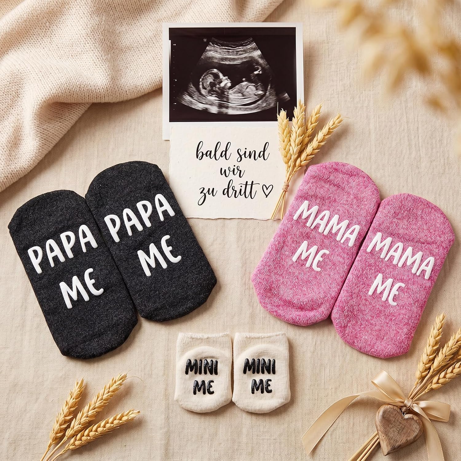 Jadive 3 Family Socks Expectant Parents Gift Mum Dad Baby for Birth Newborn New Pregnant Women – Bild 3