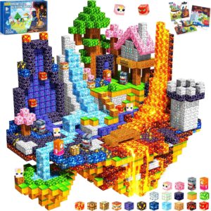 COOLJOYA Magnetic Building Blocks, 150 Pieces, for Children from 4 Years, Magnetic Building World, Halloween Toy, Magnetic Blocks for Children from 3 to 9 Years, Easy to Store