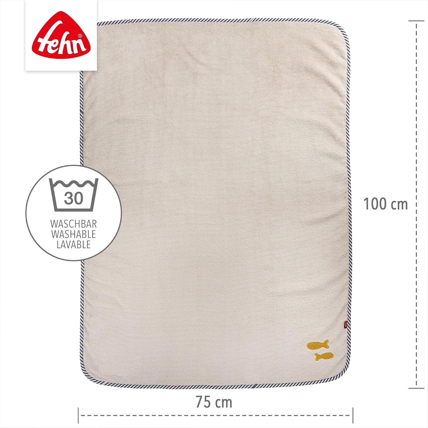 Fehn Otter Cuddly Blanket - Cuddly Blanket - for Cuddling, as a Crawling Mat, Cuddly Blanket or Blanket for Home and Travel – Bild 4