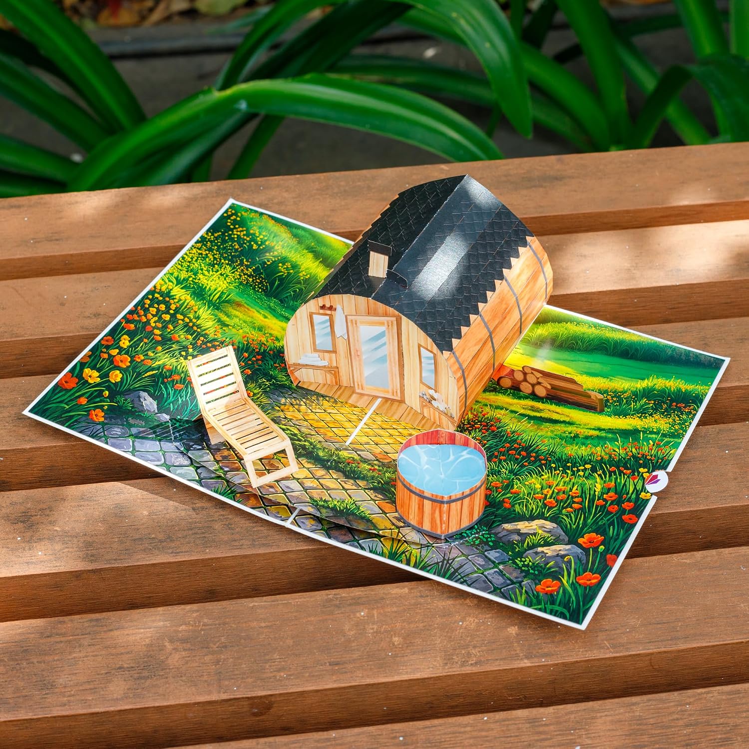 Limah® Pop-Up Card Sauna – 3D Card Wellness & Spa for Men and Women – Wellness Voucher Card, Therme Voucher, Sauna Voucher, Gift for Sauna Visit – for All Sauna Goers and Sauna Lovers – Bild 7
