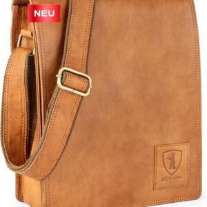 Berliner Bags Konrad Vintage Leather Shoulder Bag for Men - Brown