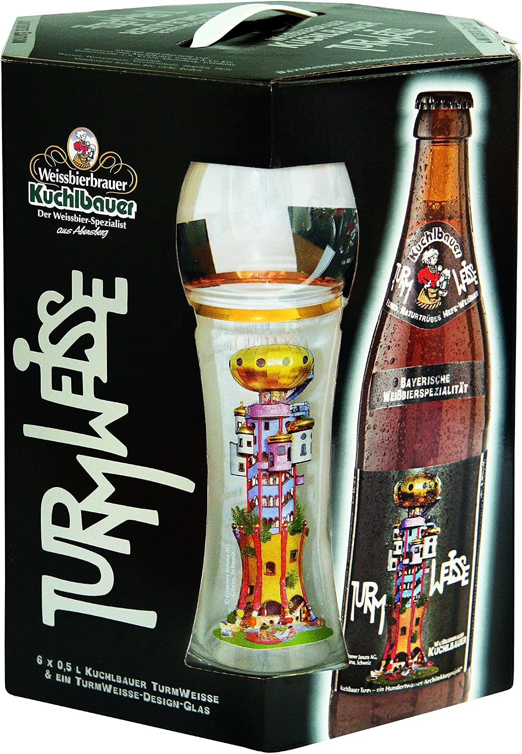 Kuchlbauer Sevenpack Gift Box White Beer 6 x 0.5 L and 1 Glass