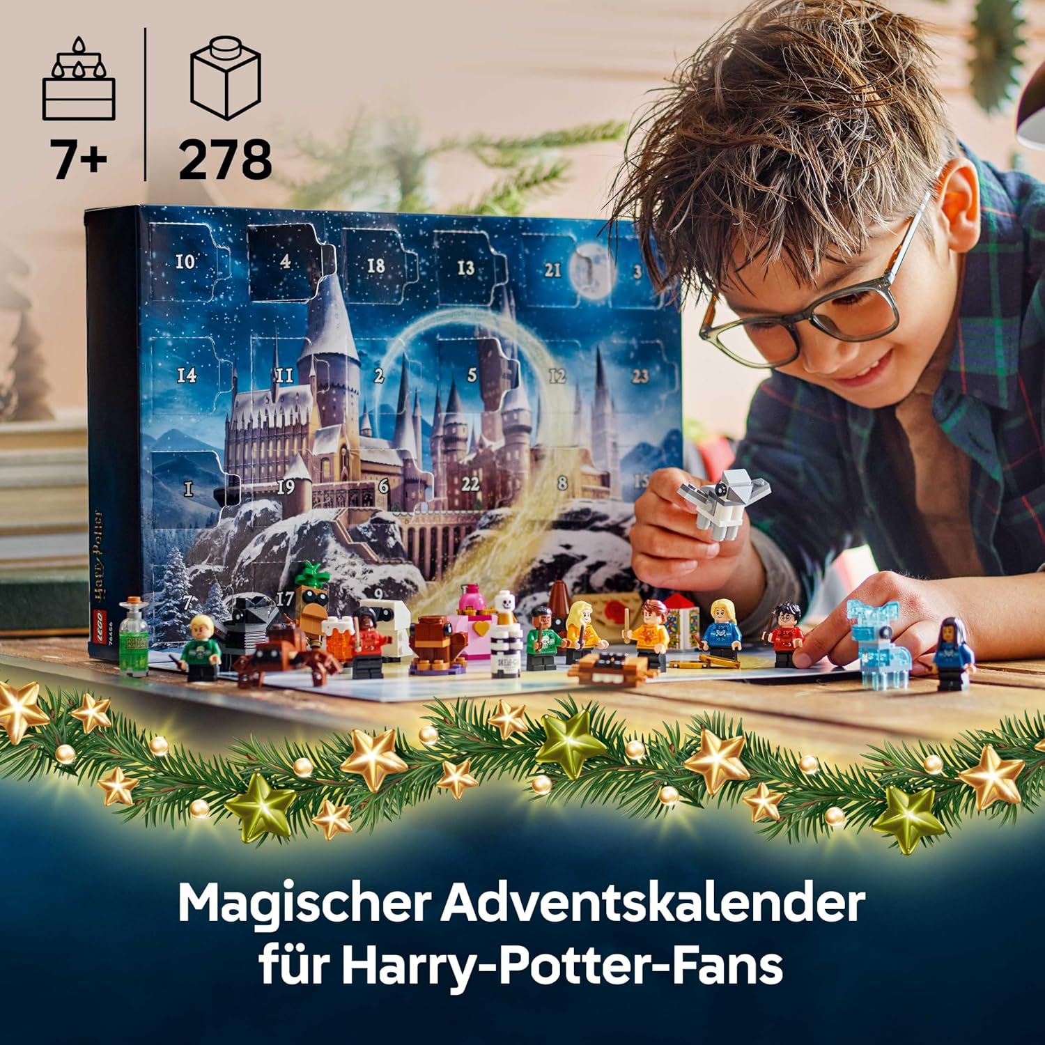 LEGO Harry Potter Advent Calendar 2025 - Christmas Toy with 24 Surprises - 8 Mini Figures in Festive Sweaters & 6 Figures - Gift for Girls and Boys from 7 Years - 76456 – Bild 2