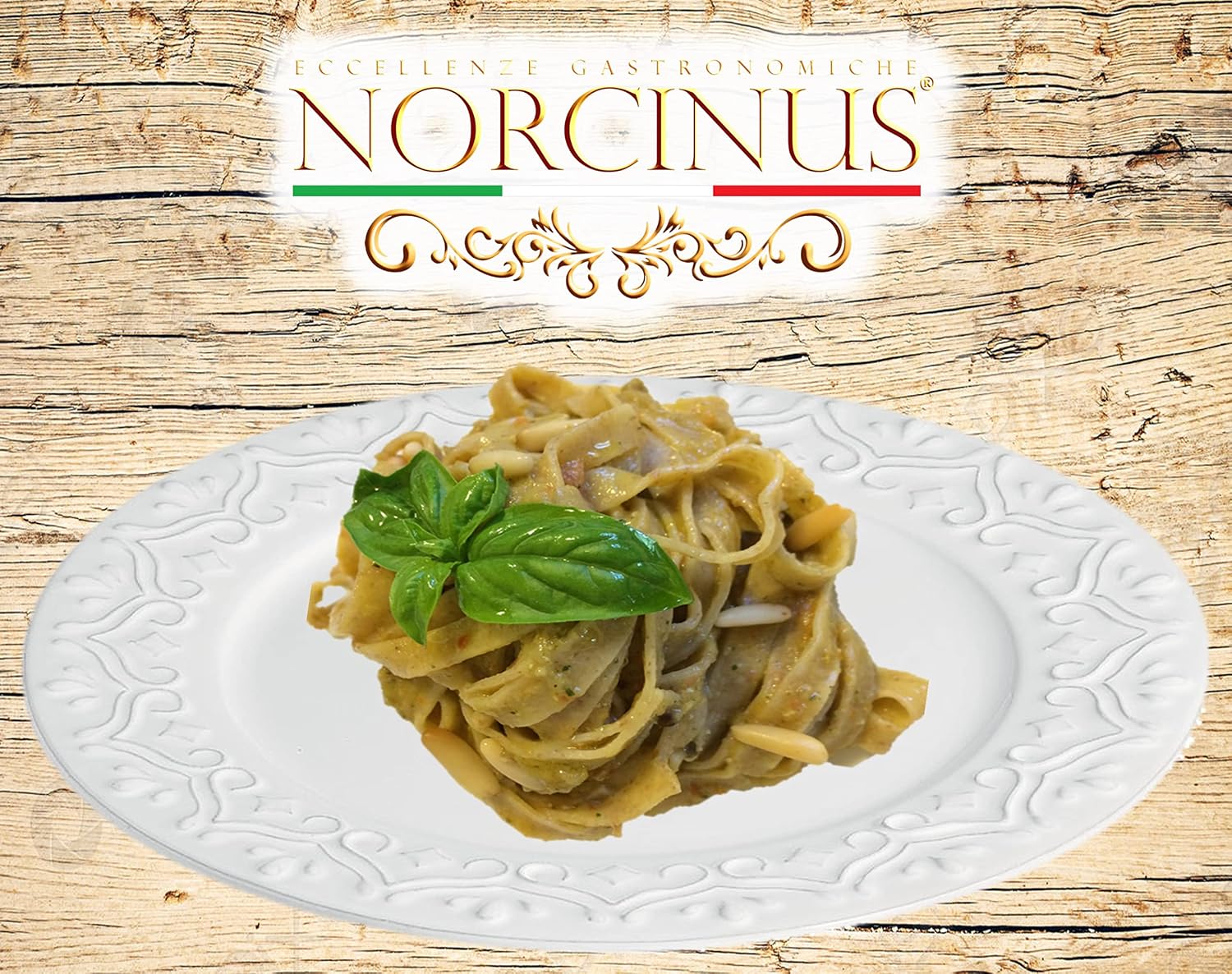 Norcinus Gourmet Gift Set: Extra Virgin Olive Oil with White Truffle (250ml) + Pasta Made from 100% Italian Wheat with Black Truffle (500g) - Delicatessen from Umbria – Bild 3