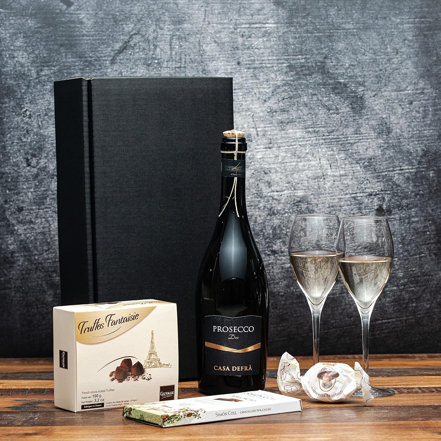 Prosecco DOC Gift Set with Chocolate Truffles and Dark Chocolate – Bild 2
