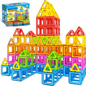 WOOBLO Magnetic Building Blocks, 50 Pieces Magnetic Game Magnetic Building
