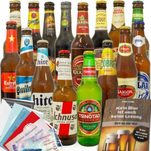 Men's gift idea, 16 beers from all over the world, birthday gift set