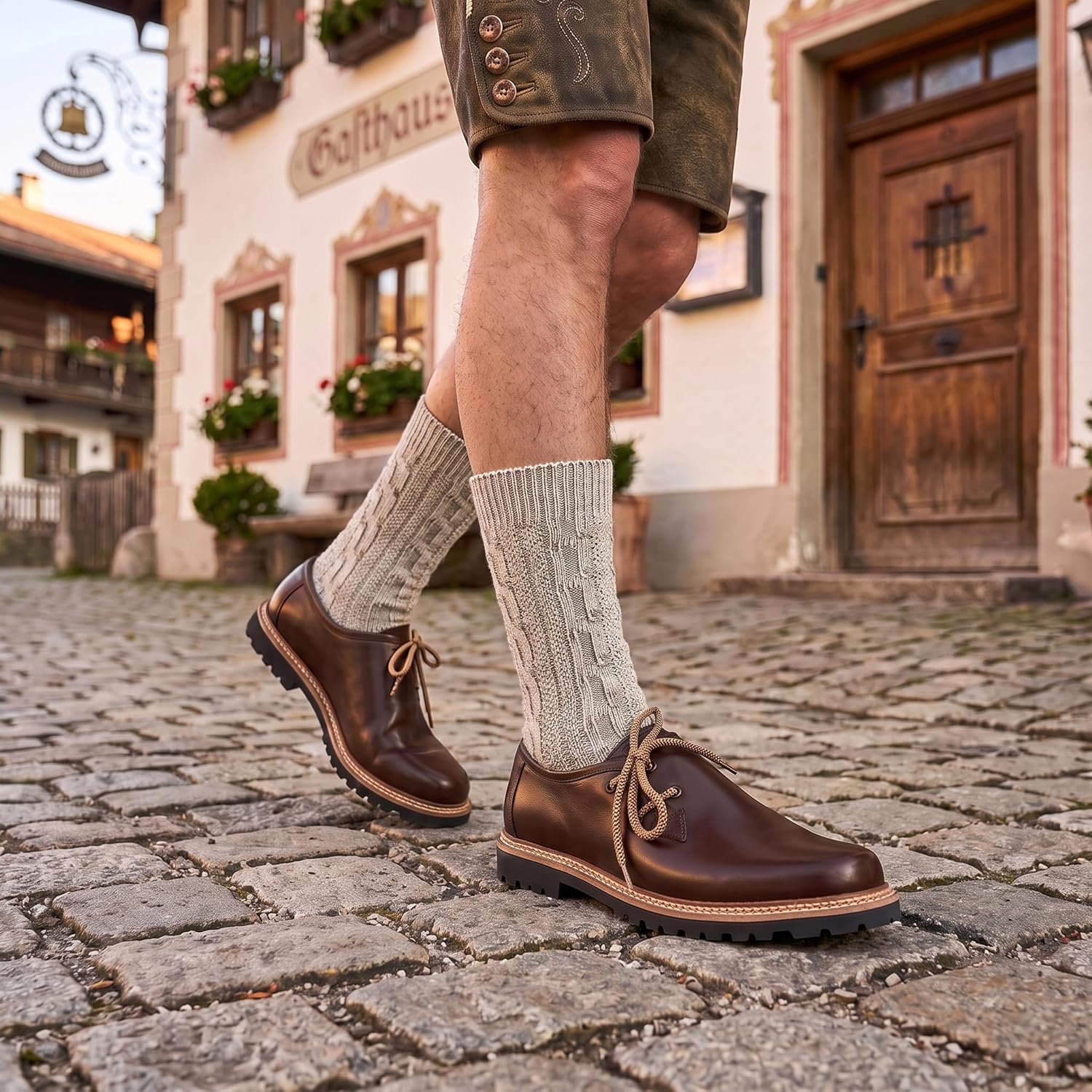 German Wear Haferlschuhe Traditional Shoes Made of Smooth Leather Original Handmade – Bild 3