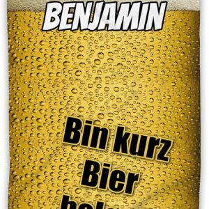 Beer Bath Towel with Name Personalised 70 x 140 cm Beach Towel Beer Gift Men's Gift Father's Day Gift Travel Voucher Holiday Money Gift Funny Sayings