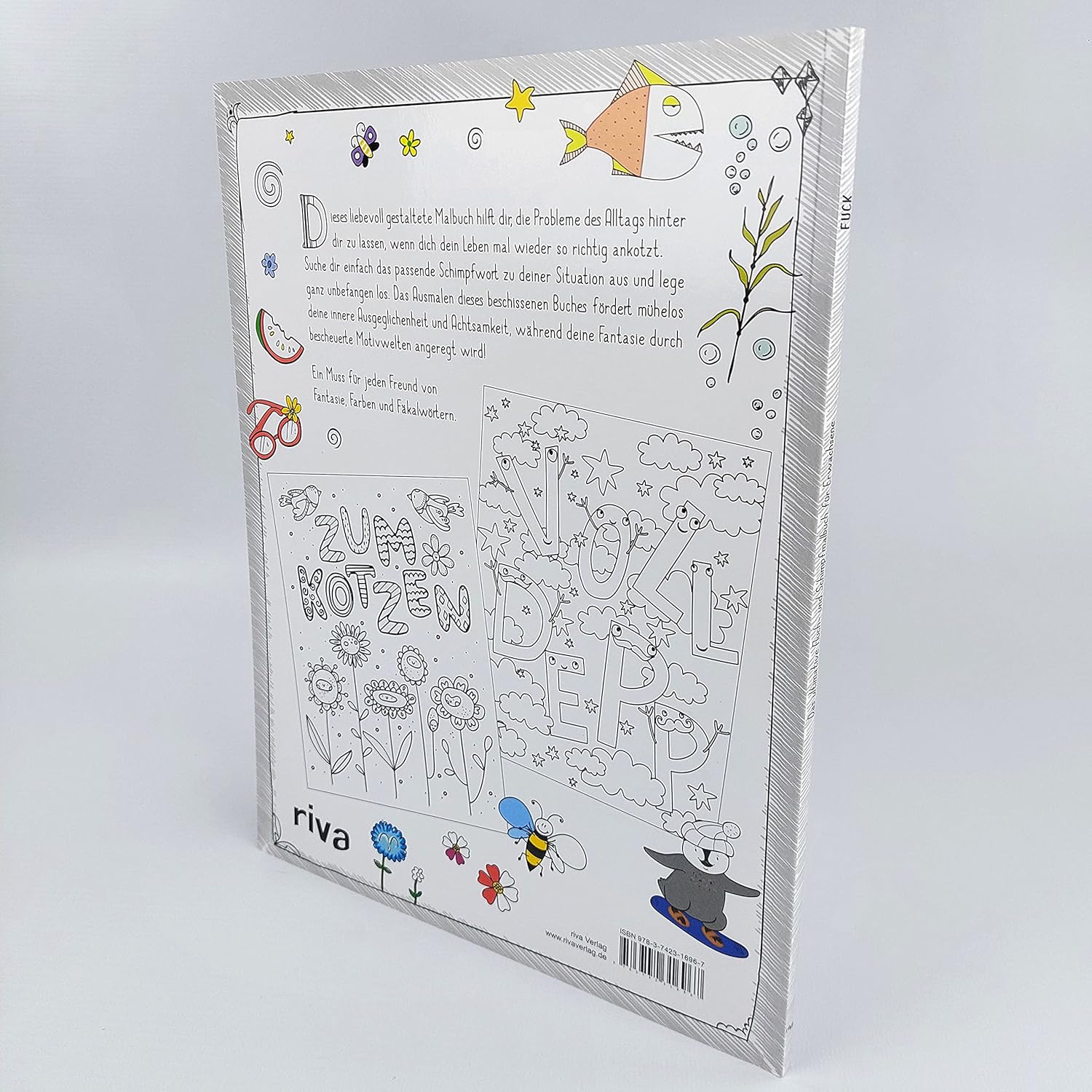 : Das ultimative Schimpf- und Fluchmalbuch für Erwachsene. 30 Motive zum kreativen Abkotzen und Entspannen. Das perfekte Geschenk für Weihnachten, Geburtstage und zwischendurch – Bild 3