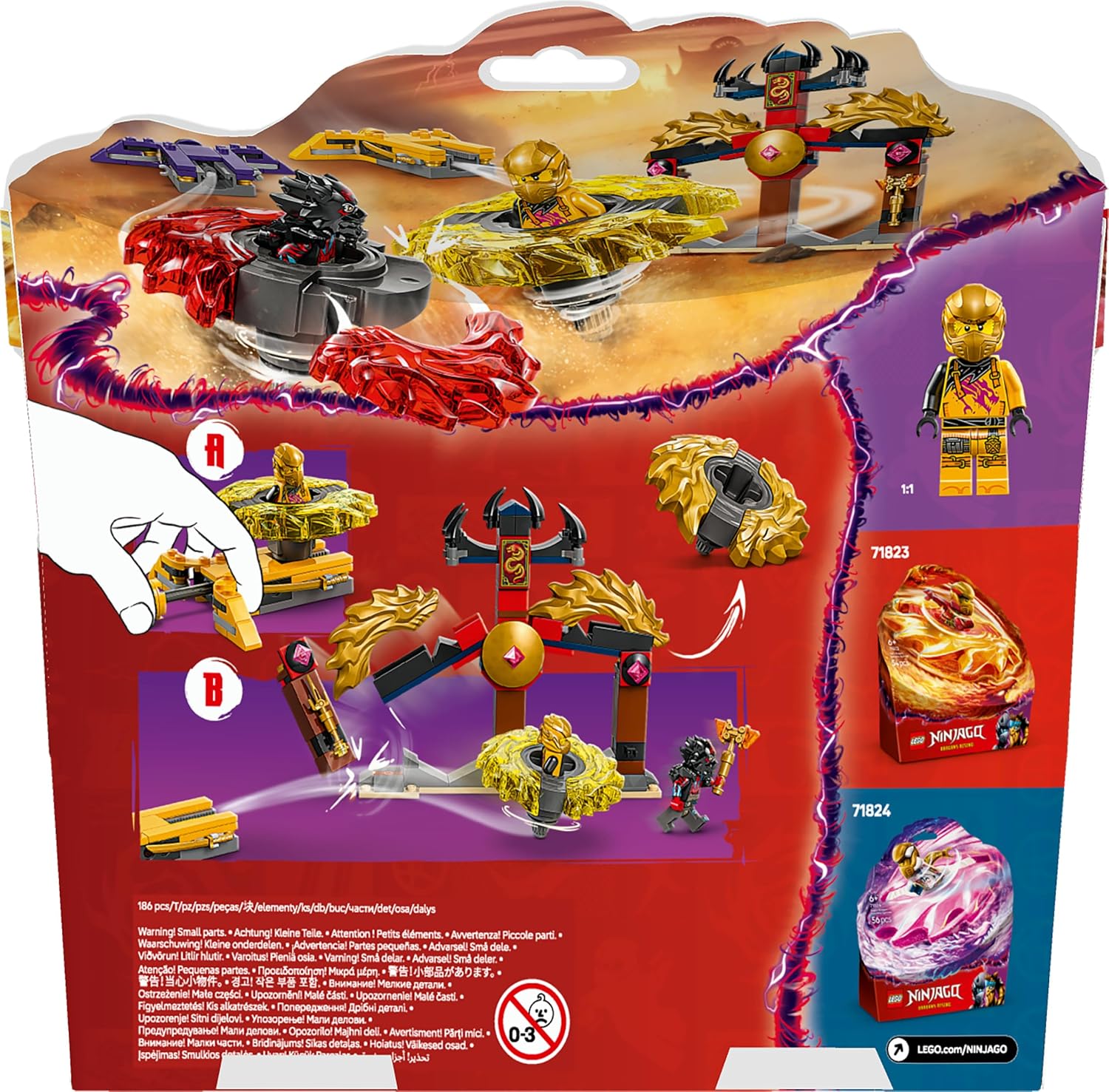 LEGO Ninjago Dragon Spinjitzu Battle Pack with 2 Mini Figures - Ninja Toy with Spinner for Boys and Girls from 6 Years - Gift Idea for Fans of the TV Series Rise of Dragons 71826 – Bild 12