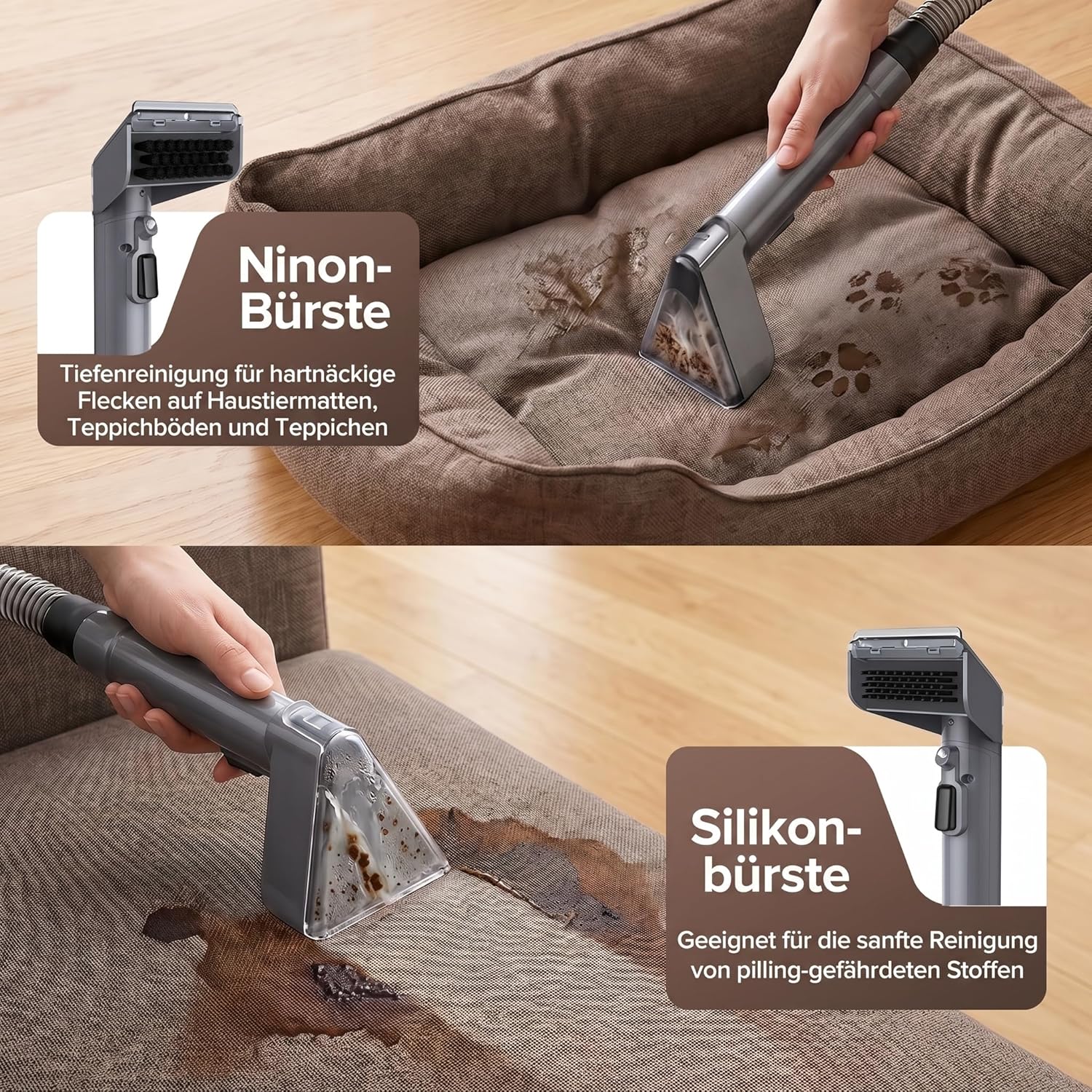 Lubluelu Upgrade Wet Vacuum Cleaner Upholstery Cleaner Device 600 W, 22 kPa Washing Vacuum Cleaner – Bild 6