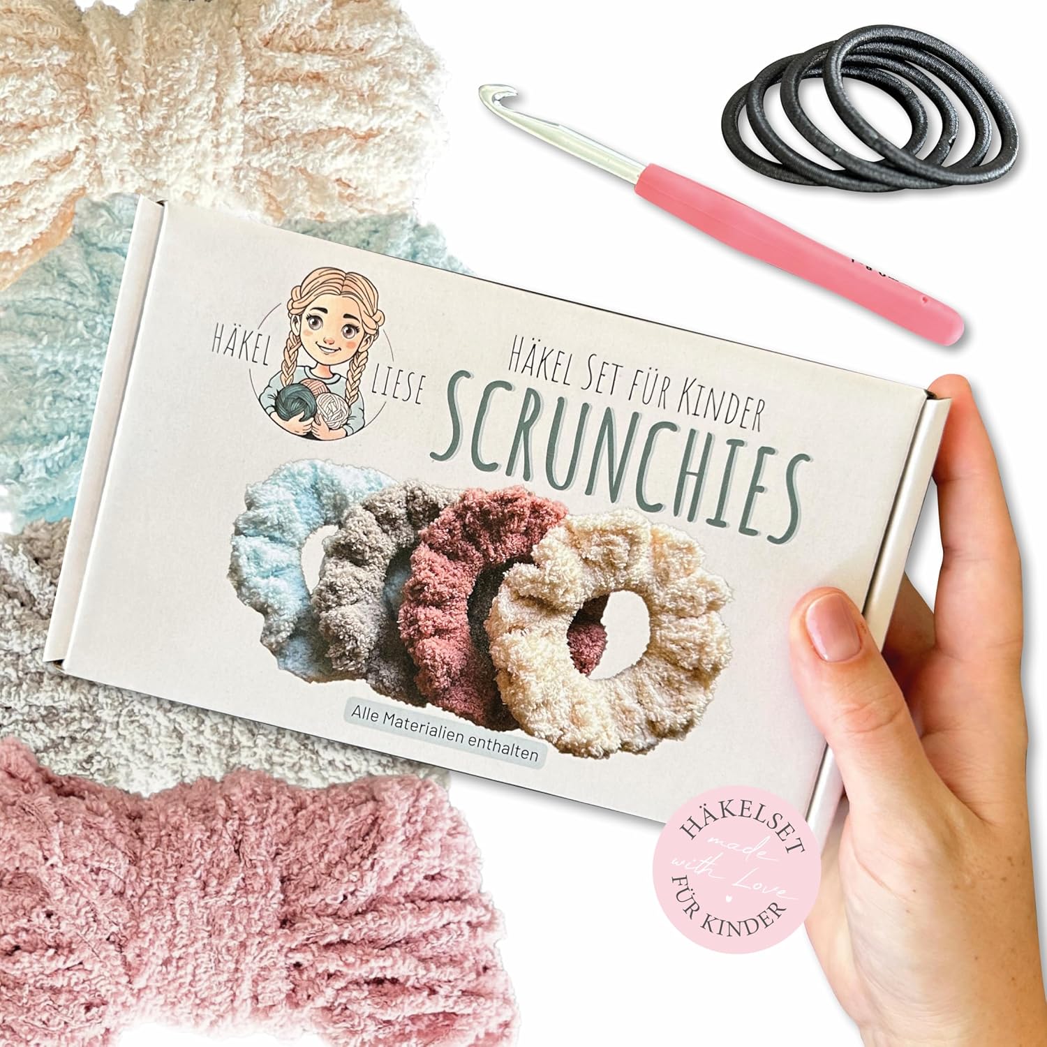 Crochet Set for Children: Scrunchies - Crochet Set Child, Crochet Learning