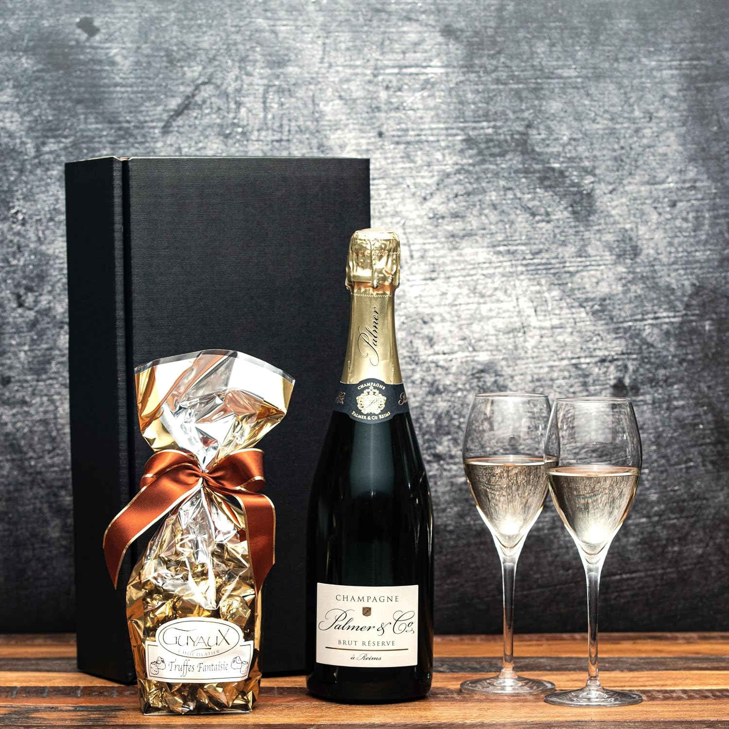 Gift Set Champagne with Finest Chocolate Truffles from France | Gift Basket with Champagne for Men and Women for Birthday, Christmas and Anniversary – Bild 3