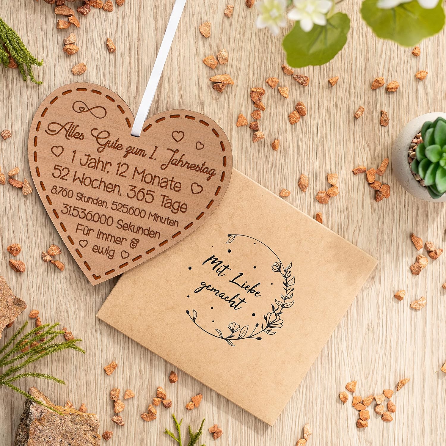 1st Wedding Anniversary Gift for Couples, Anniversary Gift for Him and Her – Bild 2